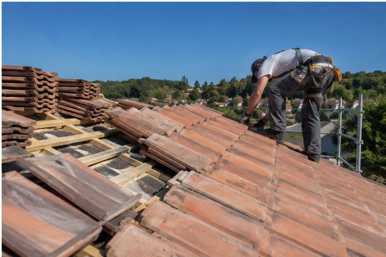Couvreur à Sireuil - chantier toiture 4